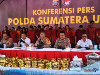 Perangi Narkoba di Sumut: 429 Kasus Terungkap, Ratusan Tersangka Dibekuk Polda Sumut
